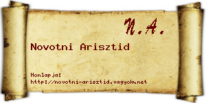 Novotni Arisztid névjegykártya